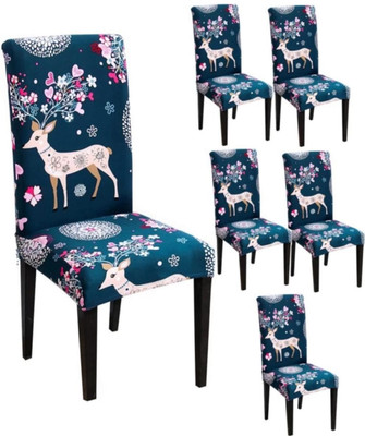 TerryFox Polyester Floral 1 Seater Chair Cover(Multicolor Pack of 6)