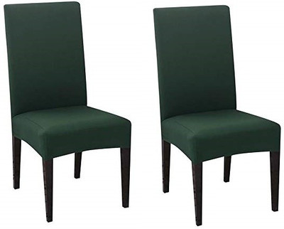 Aibzi Polyester 1 Seater Chair Plain Cover(Pack of 2 Green)