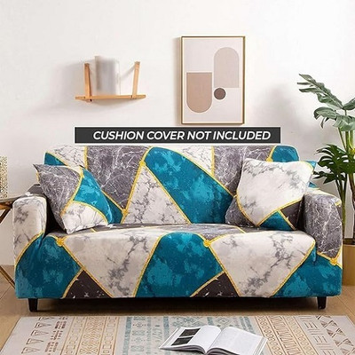 PRABHNOOR Polyester Geometric 3 Seater Sofa Cover(Multicolor Pack of 1)