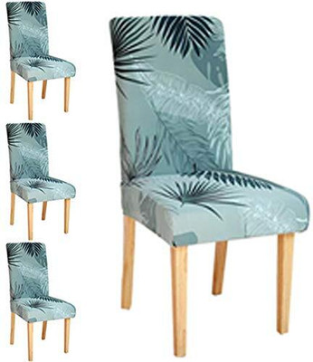 Essensa Furnishings Polyester Abstract 1 Seater Chair Cover(Green Pack of 4)