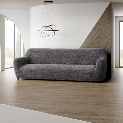 Bellissima Covers Pet Friendly 4 Seater Sofa Plain Cover(Pack of 1 Vittoria Grey)