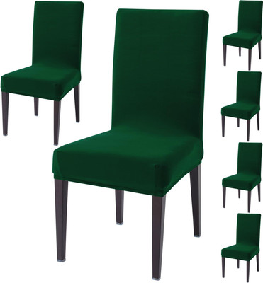 TURIYA Polycotton 1 Seater Chair Plain Cover(Pack of 6 Green)
