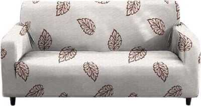 NAYISHI Polyester Floral 3 Seater Sofa Cover(Grey Pack of 1)