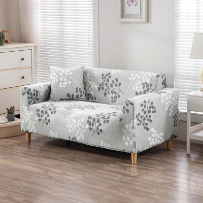 TONY STARK Polycotton 1 Seater Sofa Floral Cover(Pack of 1 Grey)