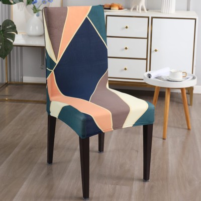shringoori creations Polyester Abstract Chair Cover(multi color Pack of 1)