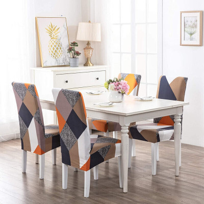 QUIRKYHUB Polycotton 1 Seater Chair Floral Cover(Pack of 6 Orange)