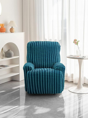Cortina Polyester 1 Seater Sofa Plain Cover(Pack of 1 Blue)