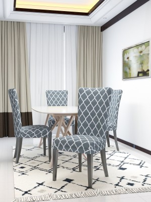 Flipkart SmartBuy Polyester Abstract Chair Cover(Grey Pack of 4)