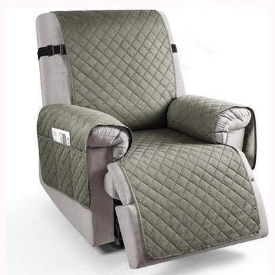 HOKiPO Polyester 1 Seater Sofa Plain Cover(Pack of 1 Light Grey)