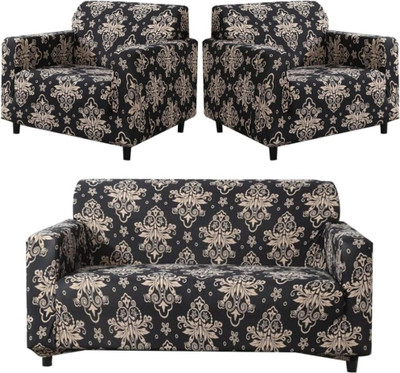 tansh Polyester Damask 3+1+1 Seater Sofa Cover(Clear Pack of 3)