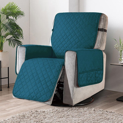 HOKiPO Polyester 1 Seater Sofa Plain Cover(Pack of 1 Teal Blue)