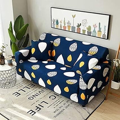 SIYA TEXTILES Polyester Floral 3 Seater Sofa Cover(Multicolor Pack of 1)