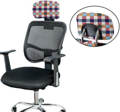 HOTKEI Polycotton Checkered Chair Cover(Multicolor Pack of 1)