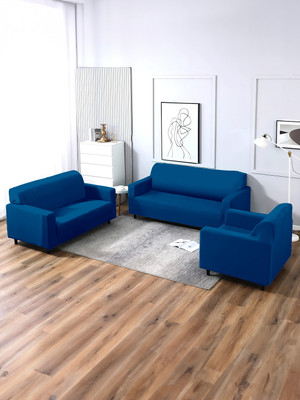 Flipkart SmartBuy Polyester Geometric 2 Seater Sofa Cover(Blue Pack of 1)