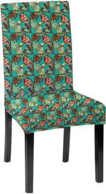 LAZI Polycotton Geometric Chair Cover(Green Pack of 1)