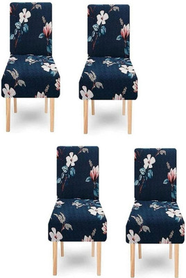 vinsano Polyester 1 Seater Chair Geometric Cover(Pack of 4 Multicolor)