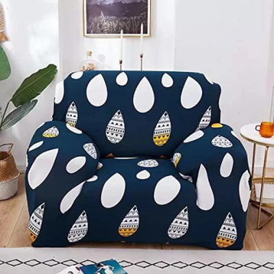 B BESTILO Polyester Geometric 1 Seater Sofa Cover(Multicolor Pack of 1)