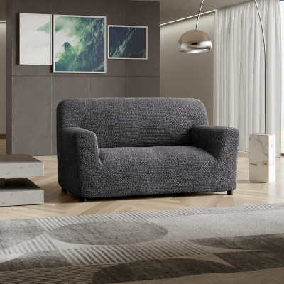 Bellissima Covers Pet Friendly 2 Seater Sofa Plain Cover(Pack of 1 Graphite)
