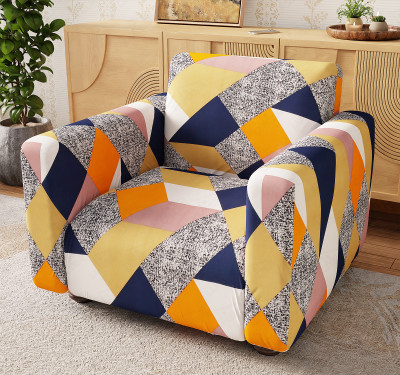 lukzer Polyester 1 Seater Sofa Floral Cover(Pack of 1 Multicolor)