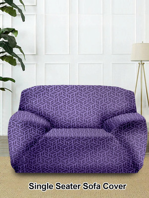 Flipkart SmartBuy Polyester Abstract 1 Seater Sofa Cover(Purple Pack of 1)