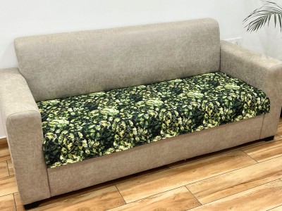 ALERMO Velvet Floral Sofa Cover(GREEN Pack of 1)