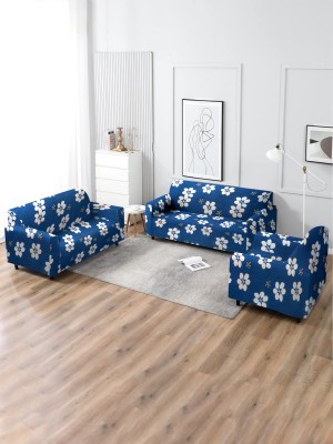 Flipkart SmartBuy Polyester Geometric Sofa Cover(Blue, Gold Pack of 5)