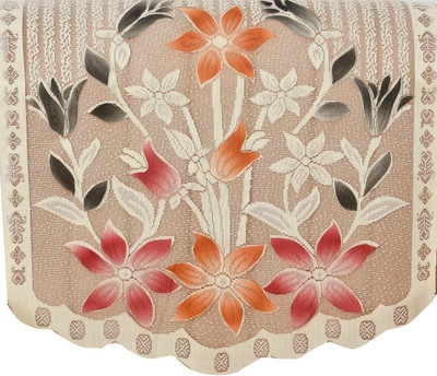 Bigger fish Polycotton 3+1+1 Seater Sofa Floral Cover(Pack of 8 Beige, Multicolor)