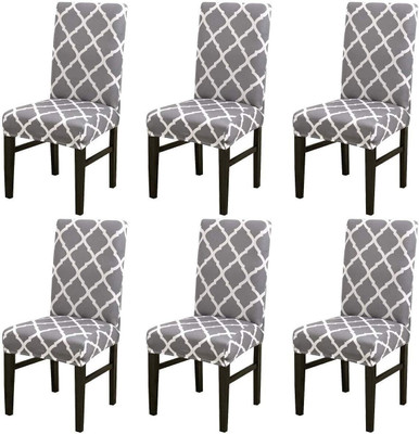 QUIRKYHUB Polycotton 1 Seater Chair Geometric Cover(Pack of 6 Multicolor)