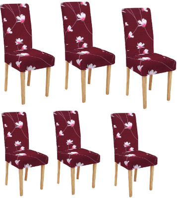 Aibzi Polyester 1 Seater Chair Floral Cover(Pack of 6 Multicolor)