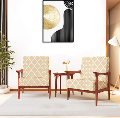 ohello Polycotton Geometric 3 Seater Sofa Cover(Beige Pack of 4)