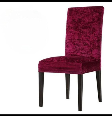 Casanest Velvet Plain 1 Seater Chair Cover(Maroon Pack of 6)