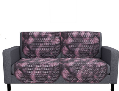 KUBER INDUSTRIES Cotton 2 Seater Sofa Geometric Cover(Pack of 4 Brown)