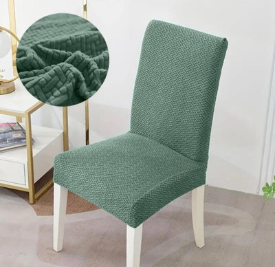 Casanest Polyester Plain 1 Seater Chair Cover(Green Pack of 1)
