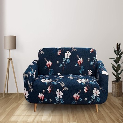 KriShyam Polyester Geometric Sofa Cover(Blue Pack of 1)