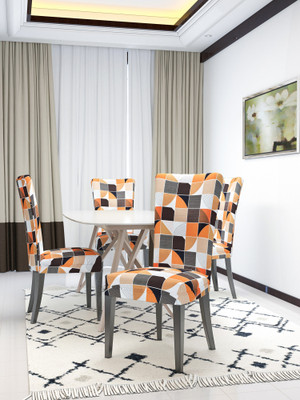 Flipkart SmartBuy Polyester Abstract 4 Seater Chair Cover(Multi Pack of 4)
