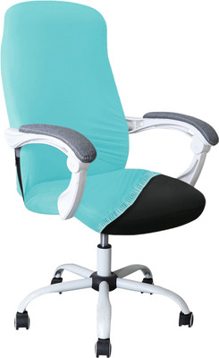 HOKiPO Polyester 1 Seater Chair Plain Cover(Pack of 1 Sky Blue)