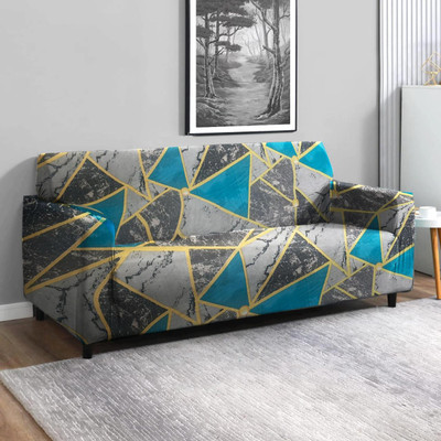 Shri Paras Traders Polyester Abstract 3 Seater Sofa Cover(grey Pack of 1)
