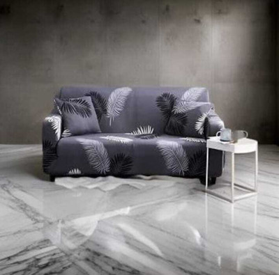SIYA TEXTILES Polyester 3 Seater Sofa Floral Cover(Pack of 1 Grey)