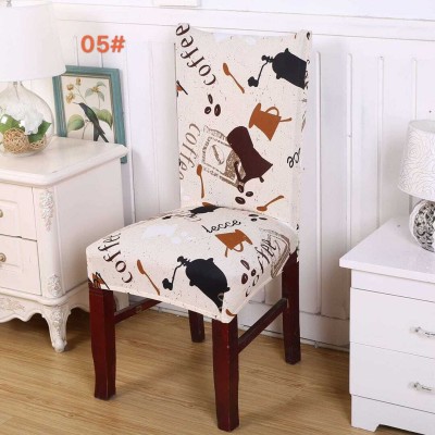 UNEEK CART Polycotton Abstract Chair Cover(Coffee Print Pack of 6)
