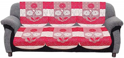 KUBER INDUSTRIES Cotton Floral Sofa Cover(Pink Pack of 2)