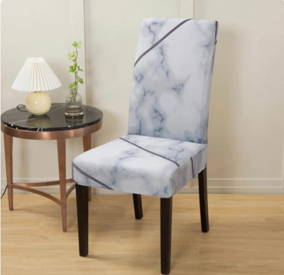 lukzer Polyester Abstract 1 Seater Chair Cover(Grey Pack of 1)