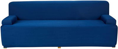 Dakshya Industries Polycotton Plain 3 Seater Sofa Cover(Blue Pack of 1)