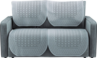 KUBER INDUSTRIES Cotton 2 Seater Sofa Geometric Cover(Pack of 4 Grey)