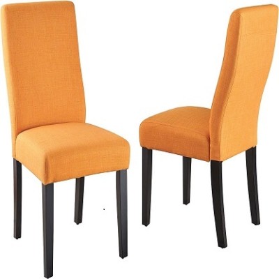 VRSS Polyester Plain Chair Cover(ORANGE Pack of 2)
