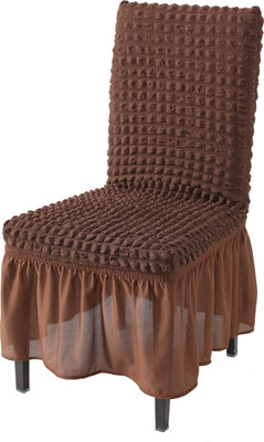 HOKiPO Polyester 1 Seater Chair Plain Cover(Pack of 1 Dark Brown)