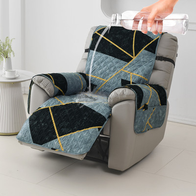 HOKiPO Polyester Abstract 1 Seater Sofa Cover(Multicolor Abstract Geometry Pack of 1)