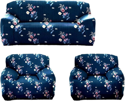 Lakhdata Polycotton Floral 3+1+1 Seater Sofa Cover(Multicolour Pack of 1)