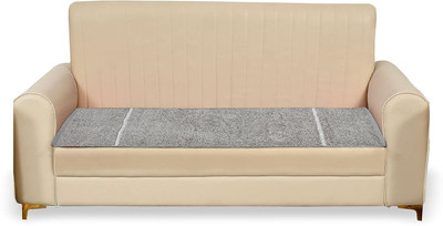 Fashion Throw Polyester Plain 3 Seater Sofa Cover(Grey Pack of 1)
