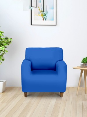 Flipkart SmartBuy Polyester Plain Sofa Cover(Blue Pack of 1)