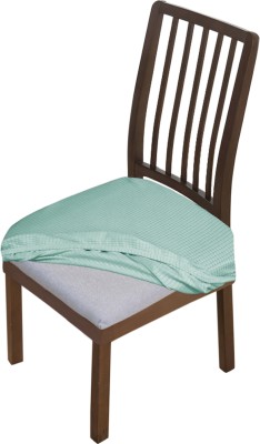 HOKiPO Jacquard Plain Chair Cover(Light Green Pack of 1)